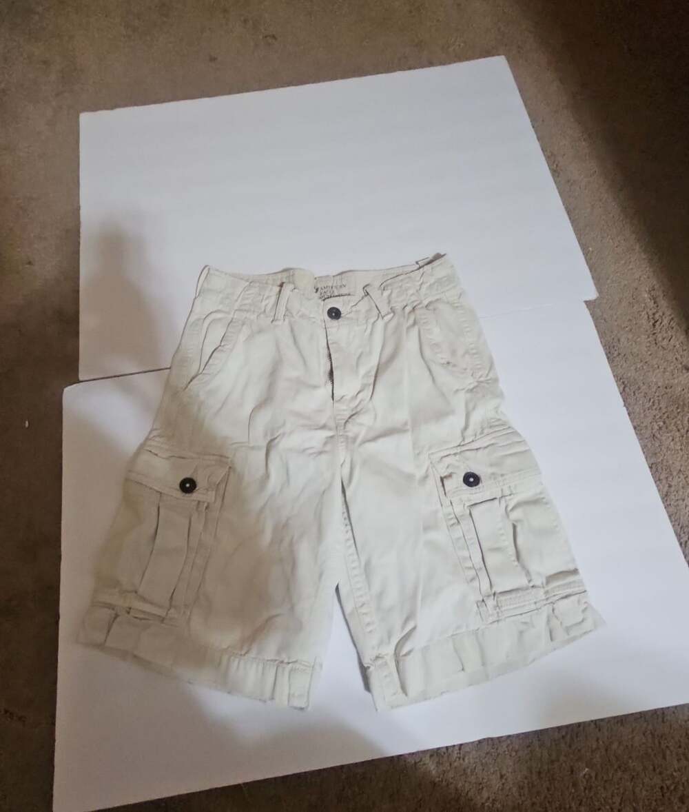 American Eagle Outfitters Cargo Shorts Size 30 Classic Length Beige Ivory